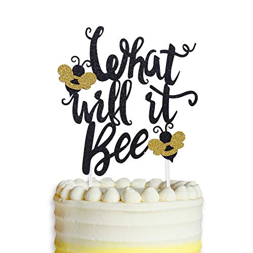 What Will It Bee Cake Topper What Will It Bee Gender Reveal Party Supplies Bumble Bee Themed Decorations Bee Baby Shower Bee Birthday Party Decorations Bee Party Favors Bee Baby Shower Centerpieces