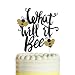 What Will It Bee Cake Topper, Bumble Bee Baby Shower Banner Gender Reveal Party Decorations