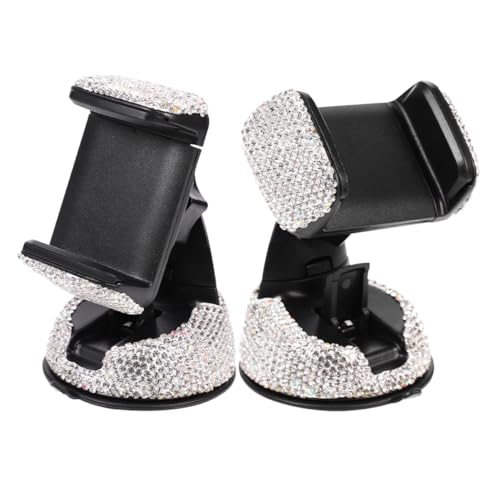 2 Pezzi per Telefono Auto Bling Accessori per Auto con Strass Porta Smartphone Multifunzionale Compatibile con Varie e Marche Facile da Usare e Sicuro per
