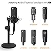 AT2020 Desktop Microphone Stand with Mic Shock Mount, Adjustable Table Mic Stand for Audio Technica AT2020 AT2020USB+ AT2035 ATR2500 Condenser Studio Microphone by Frgyee #3