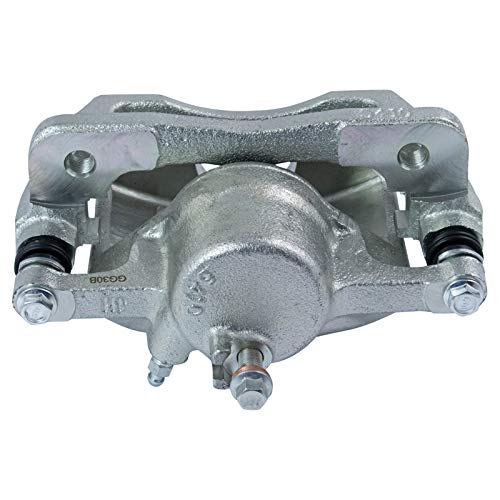 Image of TRQ Front Driver and Passenger Side Brake Caliper Set Caliper Brackets Hardware Compatible with 97-11 Honda Civic EX, 04-11 Civic LX, 06-11 DX, 10-14 Honda Insight, 99-00 SI