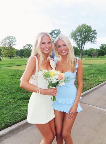 Fivsole Tight Ruffles Homecoming Dresses for Teens Short Formal Mini HOCO Dresses3