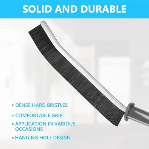Image of Dukaan Gap Cleaning Brush for Tiles, Sink & Window Tracks | Crevice & Corner Cleaning Brush for Kitchen & Bathroom | Deep Cleaning Brush for Narrow Gaps & Slots with Strong Bristles