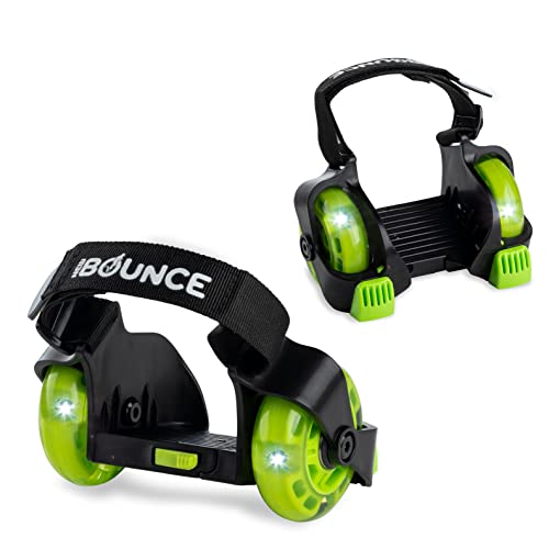 New-Bounce Heel Wheel Skates with Lights - Jet Wheelies for Shoes - Adjustable...