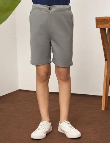 Image of Amazon Brand - Symbol Boy's Cotton Chino /Cargo Shorts | Elasticated Waistband | Age 6-14 Years