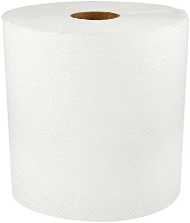 Mayfair 183211 Hardwound Roll Towel, Universal Roll Towels, White Color, Roll is 7.8" Width x 800ft Length (Case of 6 Rolls)