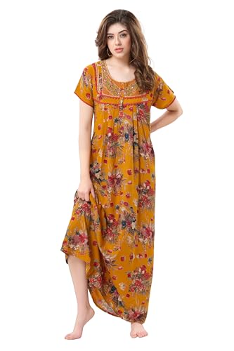 Image of Soulemo Women Premium Rayon Printed Nighty 1794