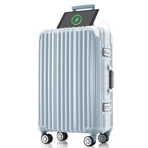 [OPSANALF] X[cP[X LTCY A~ Xgbp[t USB|[g Jbvz_[ L[P[X L[obO A~t[ 7~14 e y y  킢_uLX^[ ^ suitcase (Blue 