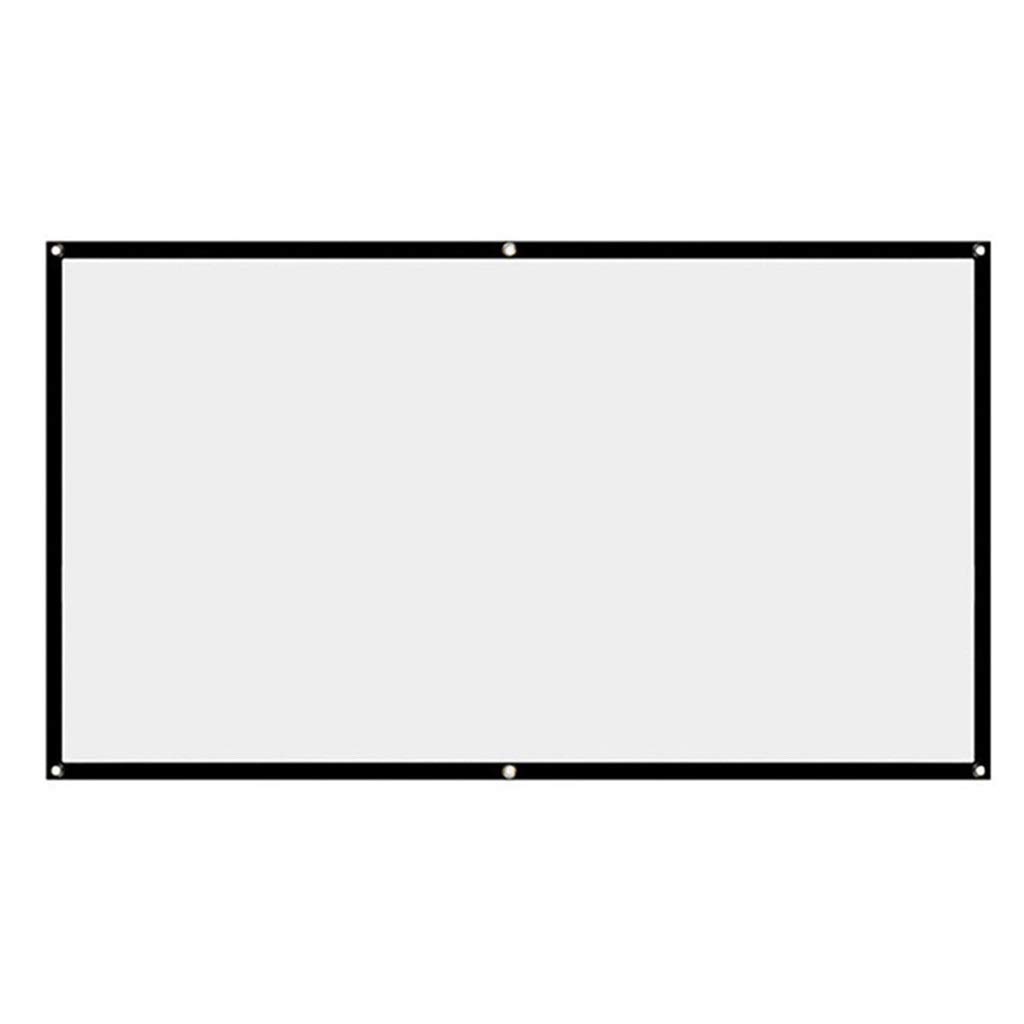XBTGS Projektor, einfacher Vorhang, faltbar, weiche Leinwand, 213,4/254/304,8/381 cm, 3D-Projektionsfilme für Büro, Heimkino, 381 cm