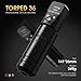 Ambition Torped 36mm Rotary Tattoo Pen Machine Kit, 5.5mm Stroke Brushless Motor Tattoo Gun with 1pc 2400mAh Kuark Battery Wireless Tattoo Power Supply Kit for Professional Tattoo Artists(Gold)