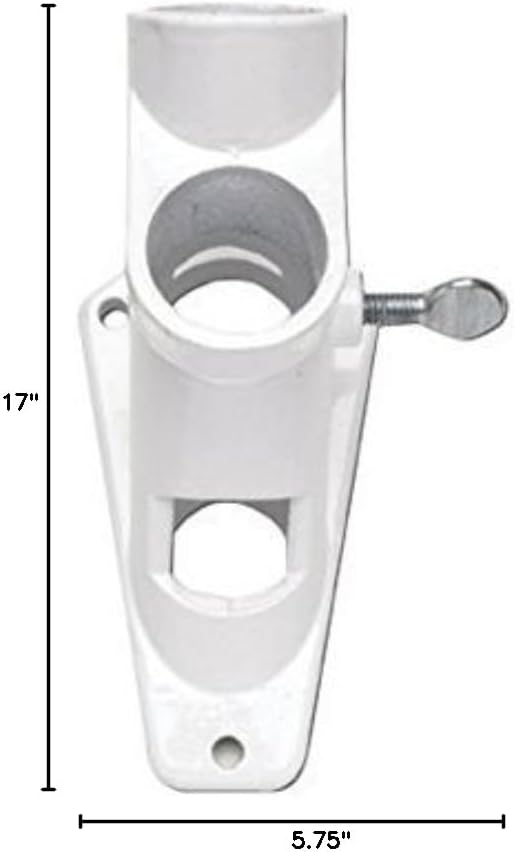 Valley Forge Flag 2 Position 1" White Powder Coated Aluminum Flag Pole Bracket (2 Pack)