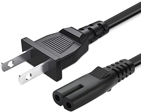YCWZZH 8FT 2 Prong Power Supply Cable Cord for TCL Roku Smart LED LCD HD TV 24" 32" 40" 42" 43" 48" 50" 55" 60" 65" 75" 85" Inch TCL Roku TVS Replacement PS4 PS5 PS3 Xbox One AC Power Cable Plug A : Electronics