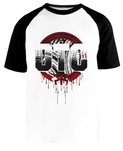 Roman Reigns OTC The T-Shirt Baseball Blanc Unisexe Manches Courtes Noir