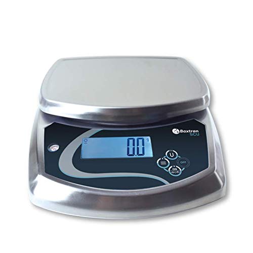 Balanza industrial sobremesa inoxidable Baxtran SCU en 3Kg, 6Kg, 15Kg ó 30 Kg con plato de 24x19cm ((15Kg x 2g))