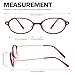 SODQW Small Retro Oval Fake Glasses for Women Fashion Blue Light Non Prescription Eyeglasses to Cosplay
