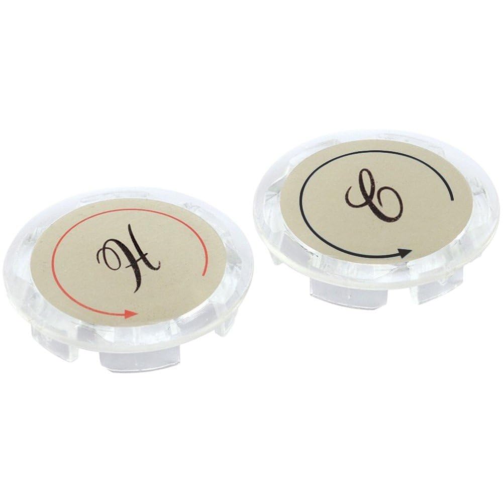 Luxylei 2pcs Faucet Buttons Faucet Handle Hot Cold Water Sign Label Decoration Cover Tap Head Covers Kitchen Bathroom Mixer Tap Indicate