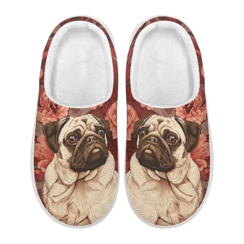 Cute Animal Slippers Indoor Non-slip Soft Plush Fuzzy Sslippers With Arch Support Closed Toe Warm Thick Sole Shoes