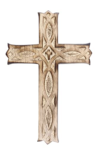 ARTISENIA Wooden Wall Cross Plaque 9