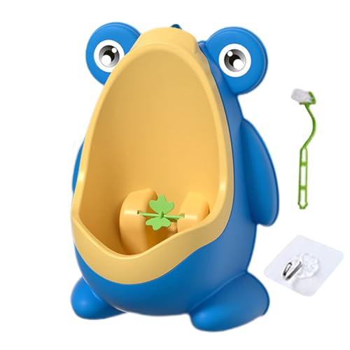 Lindo orinal de entrenamiento con cabeza de rana, diseño de rana, herramienta de entrenamiento interactivo extraíble para niños, baño, viajes, camping, camping, macetas interiores Lösu
