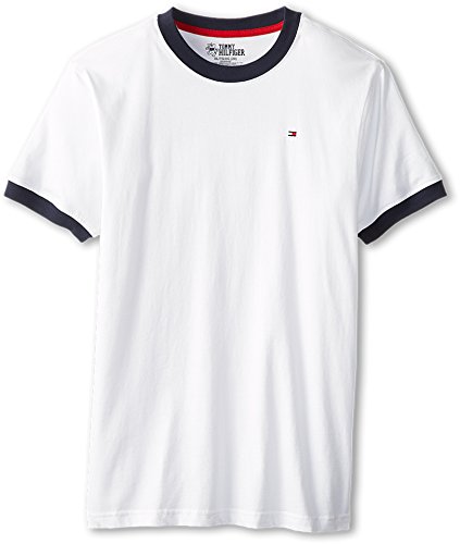Tommy Hilfiger Boys Short Sleeve Ken T-Shirt, 100% Cotton Jersey, Solid Color with Embroidered Logo, V-Neck & Crewneck Ringer T-Shirt Styles, Classic White, Large (16/18) Tommy Hilfiger Boys Short Sleeve Ken T-Shirt, 100% Cotton Jersey, Solid Color with Embroidered Logo, V-Neck & Crewneck Ringer T-Shirt Styles, Classic White, Large (16/18)