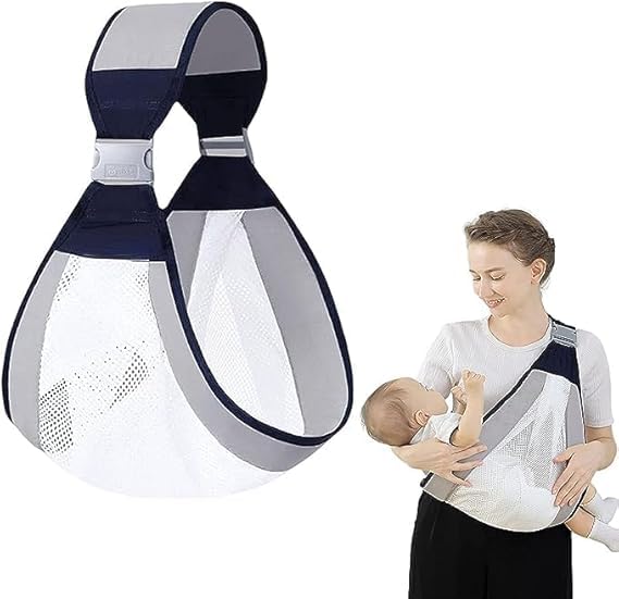 Baby Carrier Sling for Newborns,Adjustable Infant Wrap Carrier with Shoulder Support,Hands-Free Baby Holder for Moms & Dads, Lightweight Breathable Baby Carry Bag for 0-36 Months-image-38