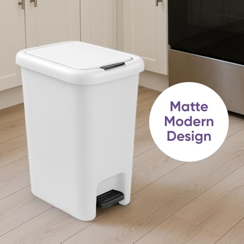 Caneca de basura Superio 6.5L rectangular blanca miniatura 6