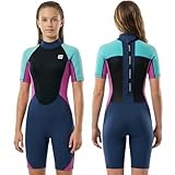 Summshall Neoprenanzug Kinder, Jugen 2mm Neopren Shorty Neopren Anzug für Jungen & Mädchen für kaltes Wasser, UV-Schutz UPF 50+, Anti-Kratz Schutz, ideal zum Schwimmen Schnorcheln Surfen Strand
