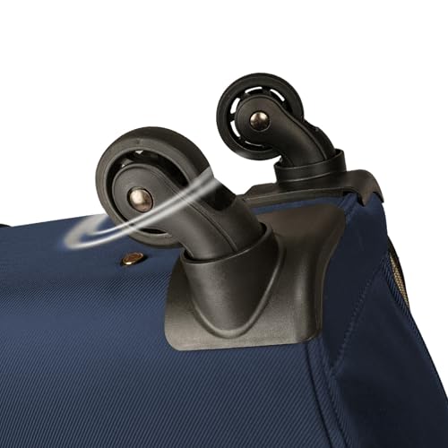 Image of Kenneth Cole REACTION Chelsea Chevron Quilted Luggage, Navy, Underseater, 17-Inch Carry On