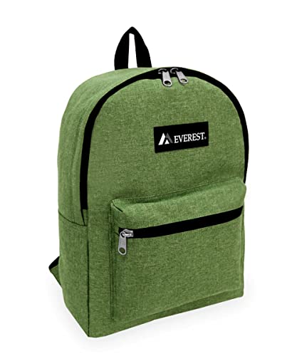 Everest Unisex-Adult's Basic Denim Backpack, Olive, One Size