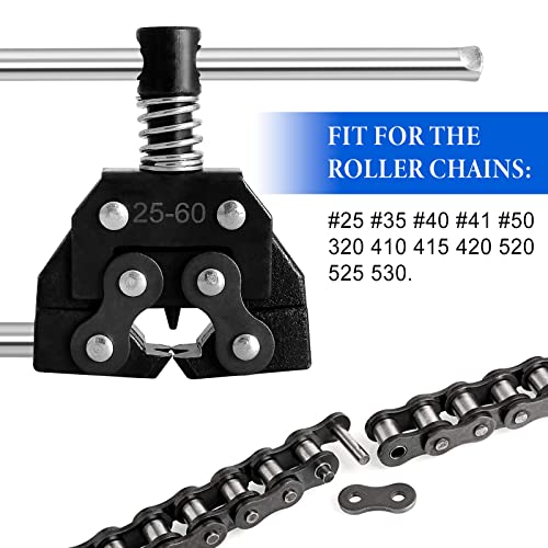 Image of Chain Breaker for #25#35#40#41#50 320 410 415 420 520 525 530 Roller Chain, Chain Splitter Detacher Cutter for Motorcycle Bicycle Go Cart Mini Bike Dirt Bike Motor Bike Chain, with 1 Push Pin