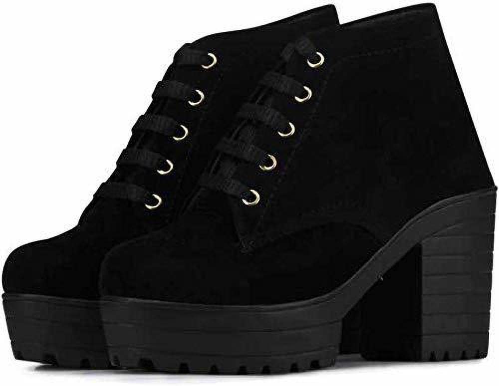 ZOVIM Womens Casual Outdoor High Heel Ankle Boot (Black) (B0B94G8ZQS) Amazon Price History, Amazon Price Tracker