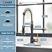 GIMILI Black and Gold Drinking Water Faucet 3 in1 Commercial Style Pull-Down Single Handle Filter Kitchen Faucet for Water Filtration System,Without Water Filtration Device