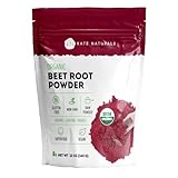 Kate Naturals Organic Beet Root Powder for Smoothies, Baking & Juice. Raw Beetroot Superfood & Natural Red Food Coloring (12oz, Non-GMO, Earthy Flavor)