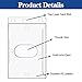 10 Pack Frosted Clear Vertical Hard Plastic ID Card Holders, Clear ID Card Holder with Keyring, Rigid Fuel Card Protector Keychain Secure Credit Card ID Holder Keychain with Thumb Slot