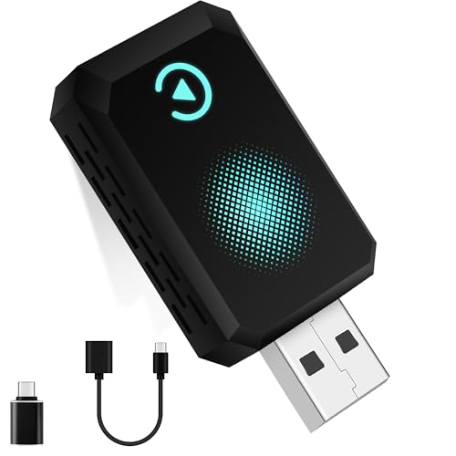 Cozysoon Adattatore CarPlay Wireless, Compatibile con A-pple CarPlay, Plug and Play, Type-C/USB,...
