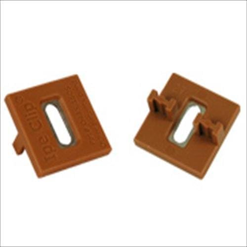 (100 Count) IPE Clip Extreme4 Fastener System - Brown Square Clips with DeckWise Color Match #8 x 2”, 305 Grade Stainless T15 Star Drive