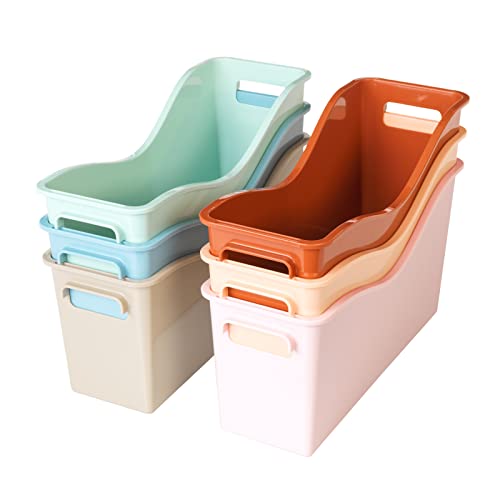 Image of Really Good Stuff Easy Carry Storage Bins, Set of 6 Boho Colors