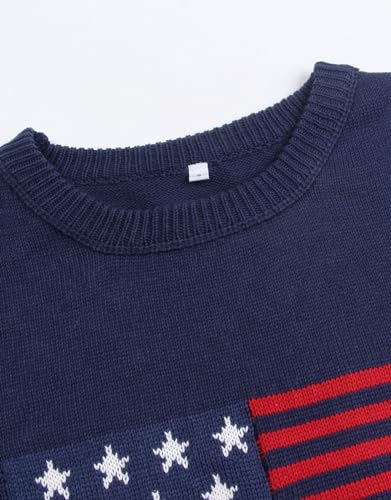 Image of Women's American Flag Lightweight Knit Crewneck Cap Sleeve Sweater Vest Top