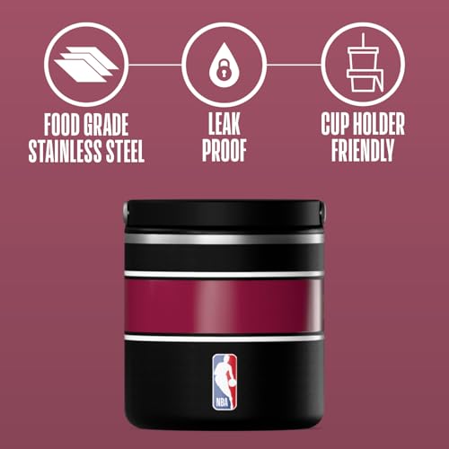 Image of Hydrapeak x NBA Officially Licensed Cleveland Cavaliers 25oz Stainless Steel Vacuum Insulated Thermos Food Jar with Handle, Wide Mouth Leak-Proof Soup Thermos for Adults, 10 Hours Hot & 16 Hours Cold