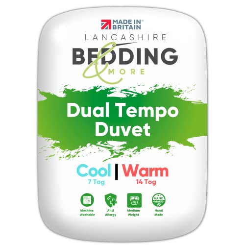 Lancashire Bedding Couples Duvet Made For You Two Hot and Cold Duvet 7 Tog Plus 14 Tog Duo (King, 230 x 220cm)