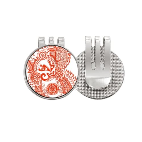 Marqueur de balle de golf magnétique émail opéra rouge accessoire