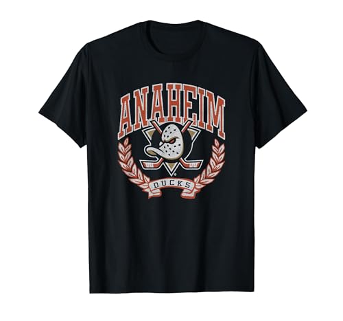 Anaheim Ducks Vintage Victory Black Licensed T-Shirt, Men, Black, Large