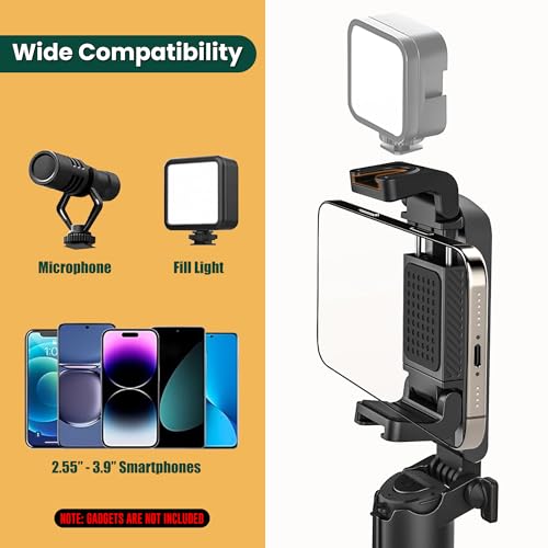 Image of WeCool Pocket Selfie Stick Tripod - Extends to 17 inch, One-Click Auto Open Legs, 5-Section Aluminum Pole, 360 Rotating Holder, Rechargeable Bluetooth Remote for Travel & Vlogging
