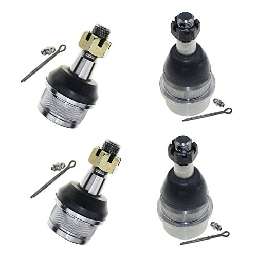 DLZ 4 Pcs Truck Front Suspension Kit-2 Lower 2 Upper Ball Joints Compatible with Wrangler 1990-2006, Cherokee 1990-2001, Grand Cherokee 1993-1998, TJ 1997-2006 K3134T K3161T