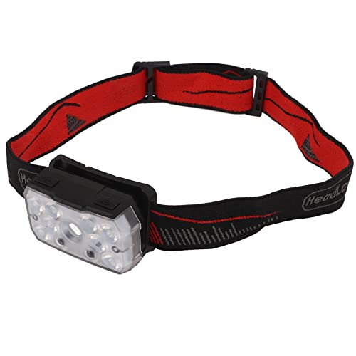 ariarly Linterna frontal LED, 1000 mAh, faro delantero, sensor fijo, superbrillante, IPX4, impermeable, recargable por USB, linterna frontal con luz roja y blanca para uso en exteriores
