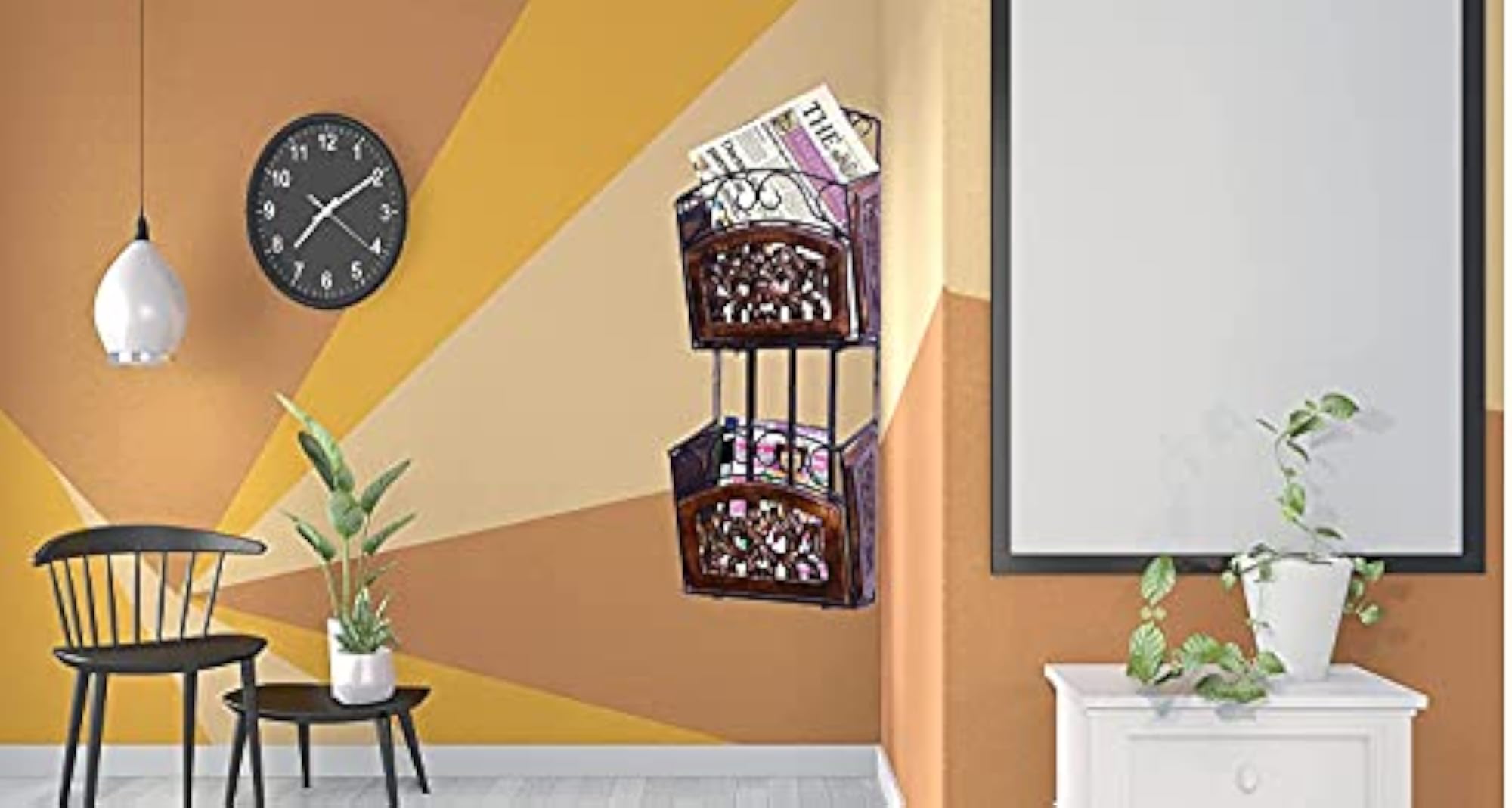 Wall Mounted Magazine/Newspaper Holder Rack