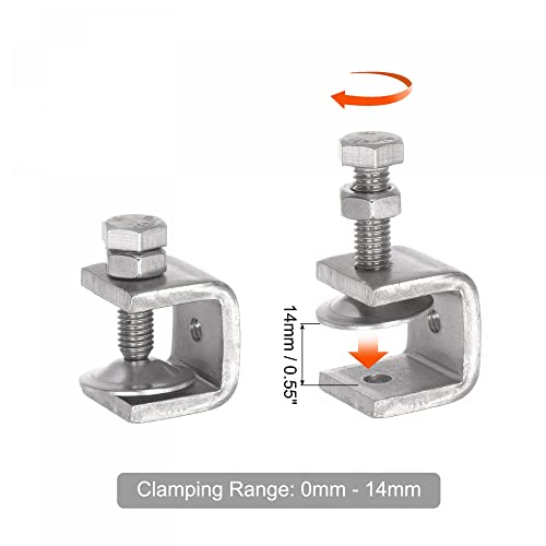 Uxcell A22030500UX0036 Stainless Steel C-Clamp thumb #2