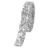 ランダムラインストーンテープ 自己粘着 リボンテープ 長さ1m オーロラ 15mm 高輝度 キラキラ装飾 カット可 NYANDELMO ND-0181-R03-AR-15mm(2)