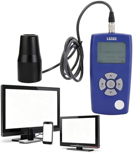 Digital Luminance Meter with 20mm Probes, Flicker CRI, Color Temperature Analysis, Fast Measurements for Photographers & Lighting Professionals