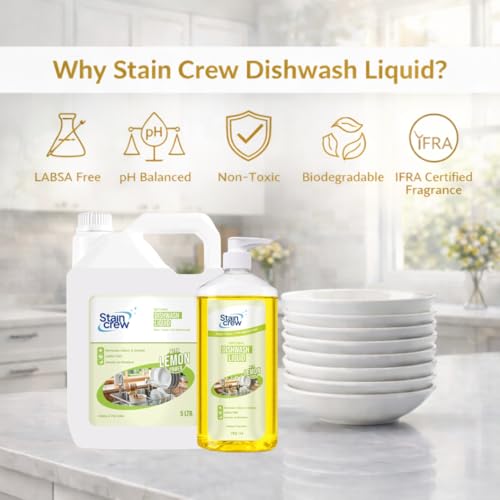 Image of Natural Dishwash Liquid | Non-Toxic | Ph Balanced | LABSA Free | Eco-Friendly | with 2X Foaming | Powerful Grease Cleaner | Leaves No Residue | Pack of 1 (750ml)